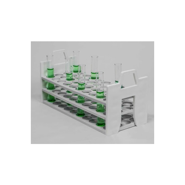 Bel-Art Bel-Art Stack Rack PP Test Tube Rack 188601620, For 16-20mm Tubes, 40 Places, White, 1/PK 18860-1620 - main